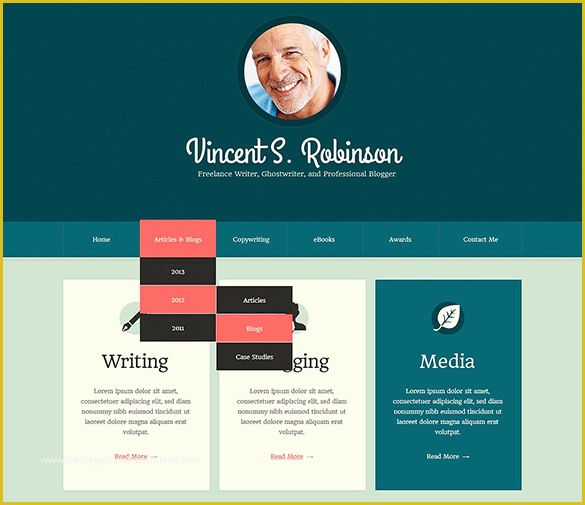 Free Wordpress Templates for Writers Of 17 Writer Blog themes &amp; Templates