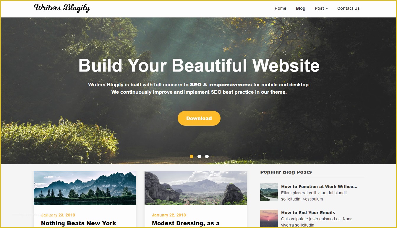 Free Wordpress Templates for Writers Of 21 Best Free Wordpress themes July 2018 Releases Hotel