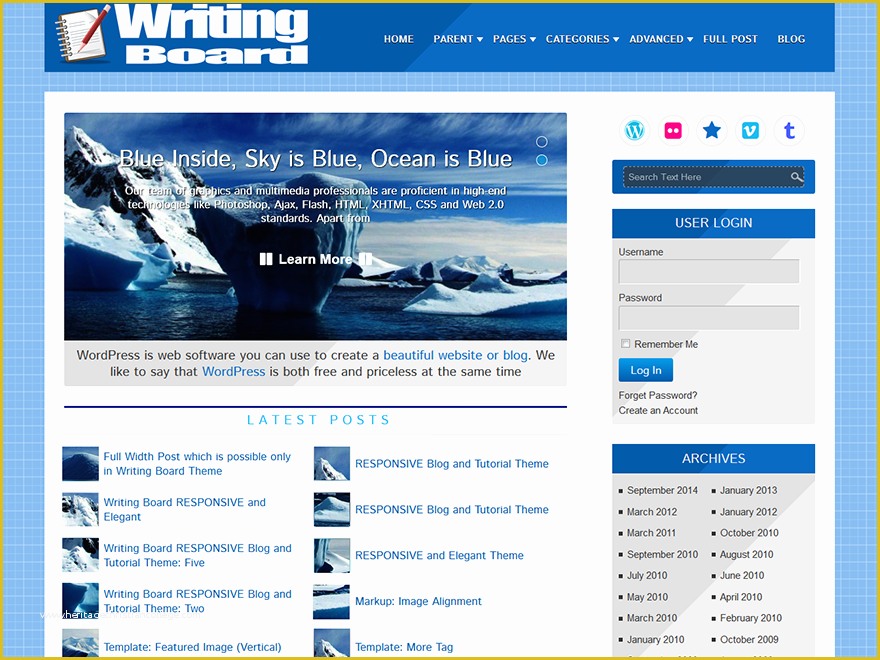 Free Wordpress Templates for Writers Of Download Free Writing Board Wordpress theme Justfreewpthemes
