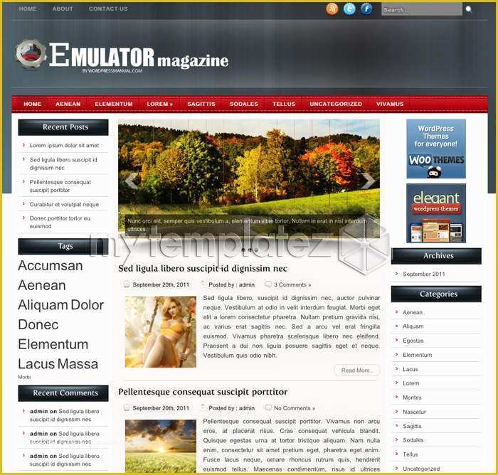 Free Wordpress Website Templates Of Free Templates Wordpress themes Magazine Emulator