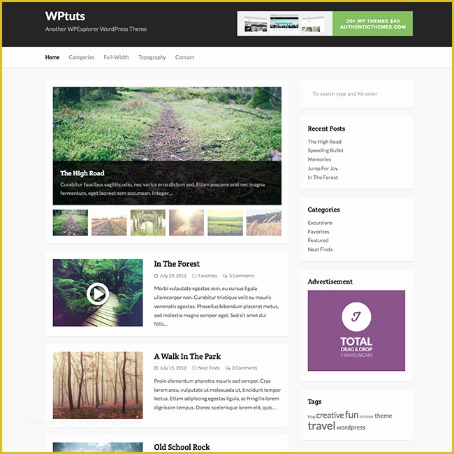 Free Wordpress Website Templates Of Wptuts Free Wordpress theme Wpexplorer
