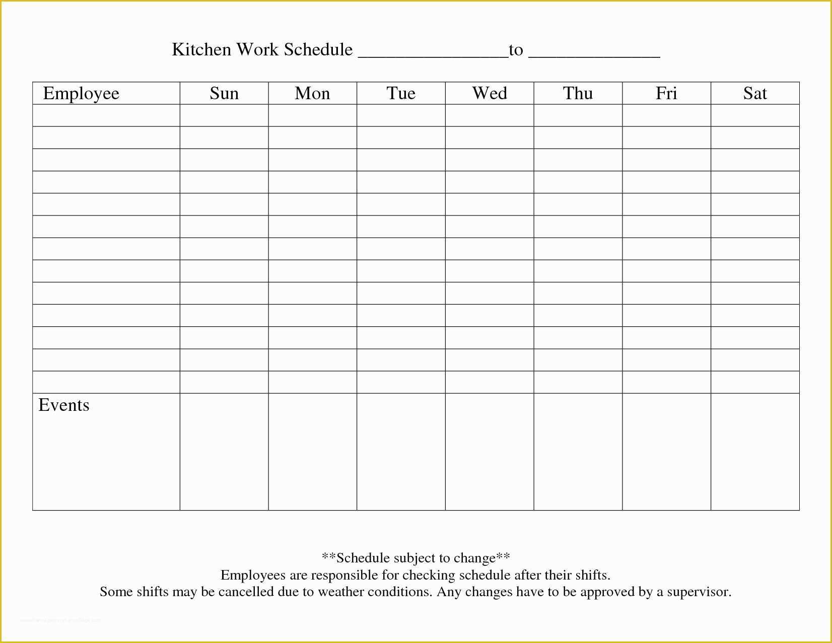Free Work Calendar Template Of Blank Work Schedule Clever 8 Blank Work Schedule Template