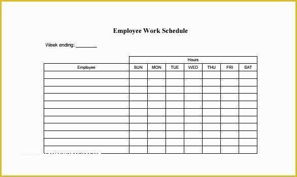 Free Work Calendar Template Of Free Employee Schedule Template