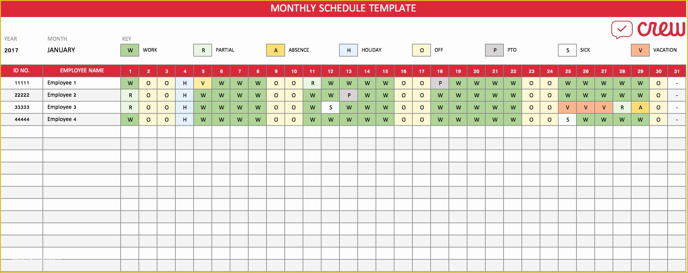 Free Work Calendar Template Of Free Monthly Work Schedule Template Crew