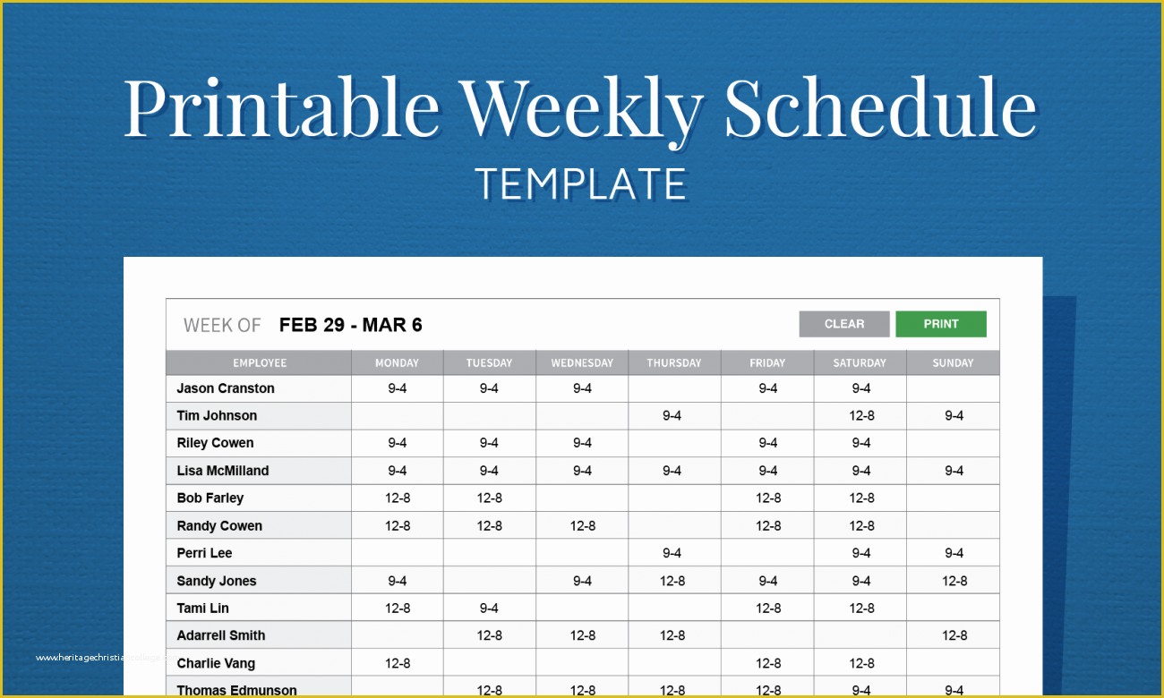 Free Work Calendar Template Of Free Printable Weekly Work Schedule Template for Employee