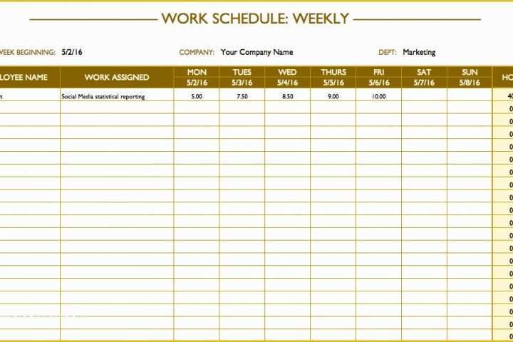 Free Work Calendar Template Of Free Work Schedule Templates for Word and Excel