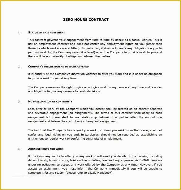Free Work Contract Template Of 18 Job Contract Templates Word Pages Docs
