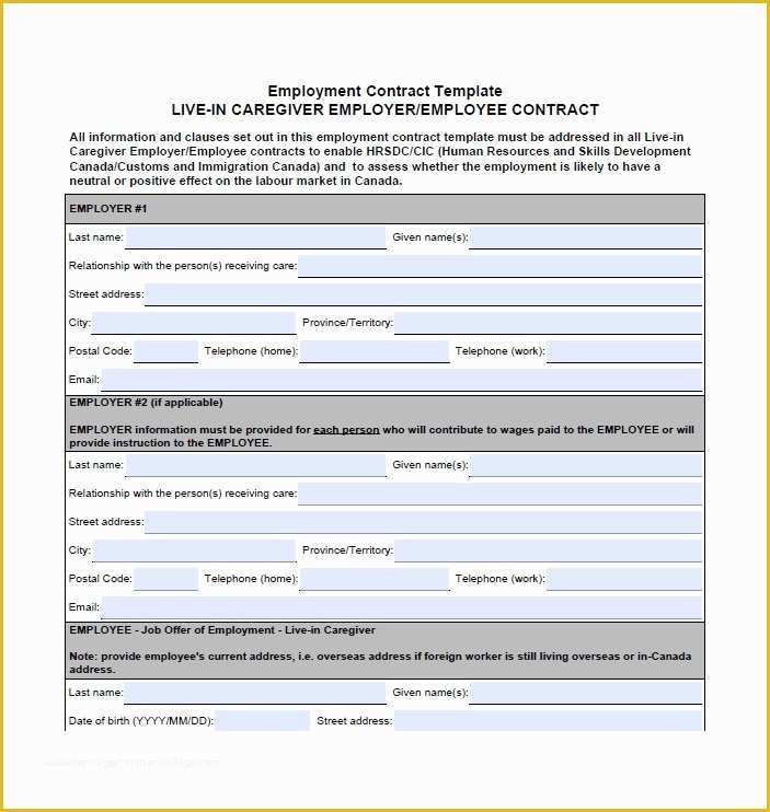 Free Work Contract Template Of 40 Great Contract Templates Employment Construction