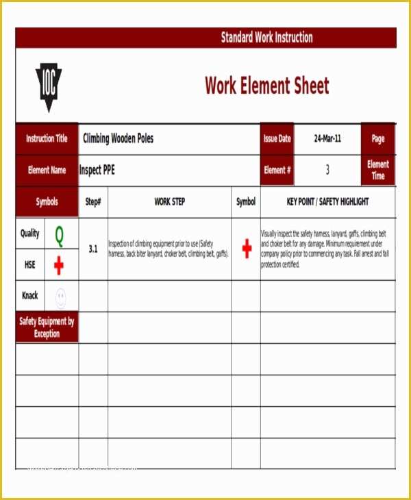 Free Work Instruction Template Downloads Of 9 Work Instruction Templates Free Sample Example