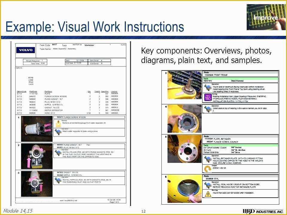Free Work Instruction Template Downloads Of Manufacturing Instructions Template Free Visual Work