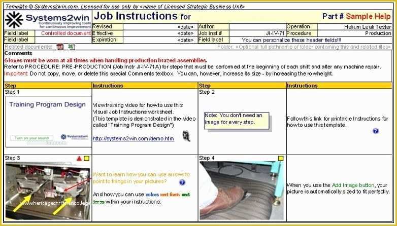 Free Work Instruction Template Downloads Of Standard Work Template Beepmunk