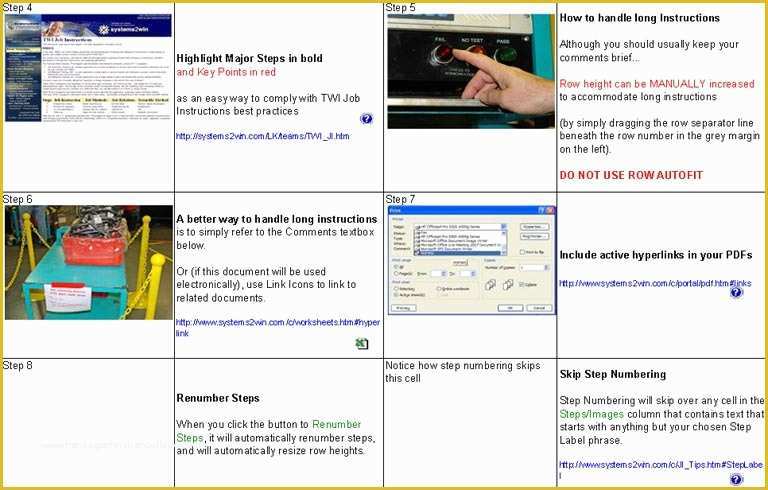 Step инструкция. Job instruction. Step by Step инструкция. Technical instructions examples. Pdf Template instruction.