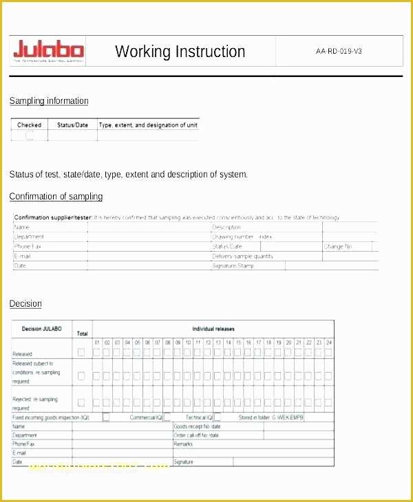 Free Work Instruction Template Downloads Of Visual Work Instruction Template for Instructions Examples