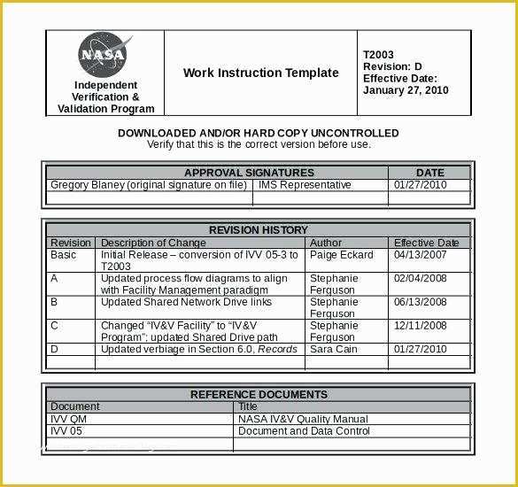 Free Work Instruction Template Downloads Of Work Instruction Template Word Work Instruction Template