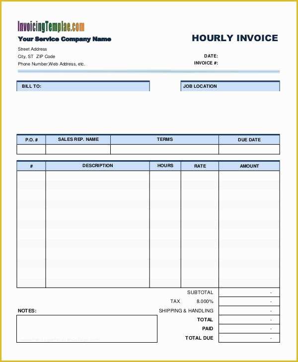 Free Work order Invoice Template Of 10 Work Invoice Templates Free Sample Example format