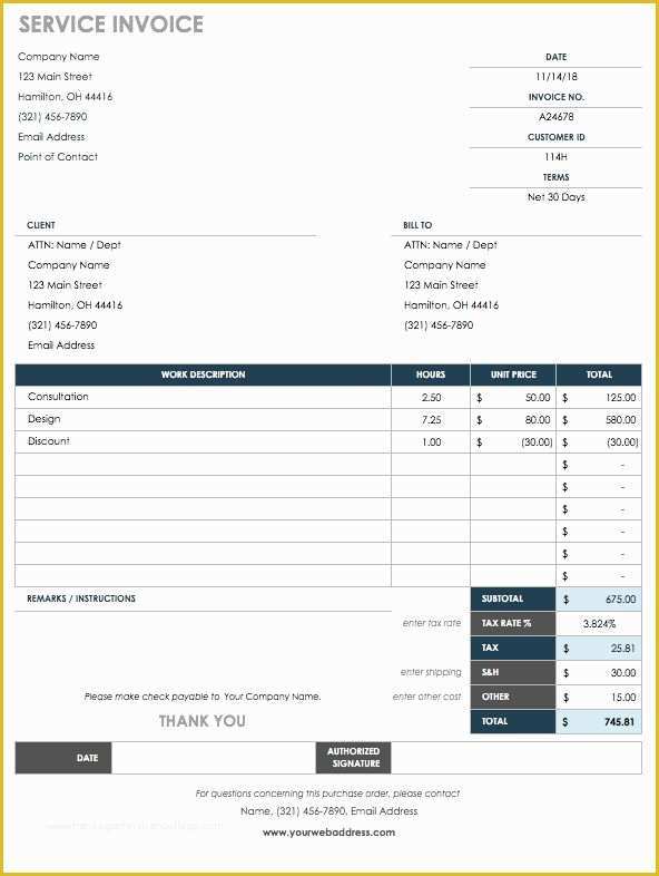 Free Work order Invoice Template Of 15 Free Work order Templates