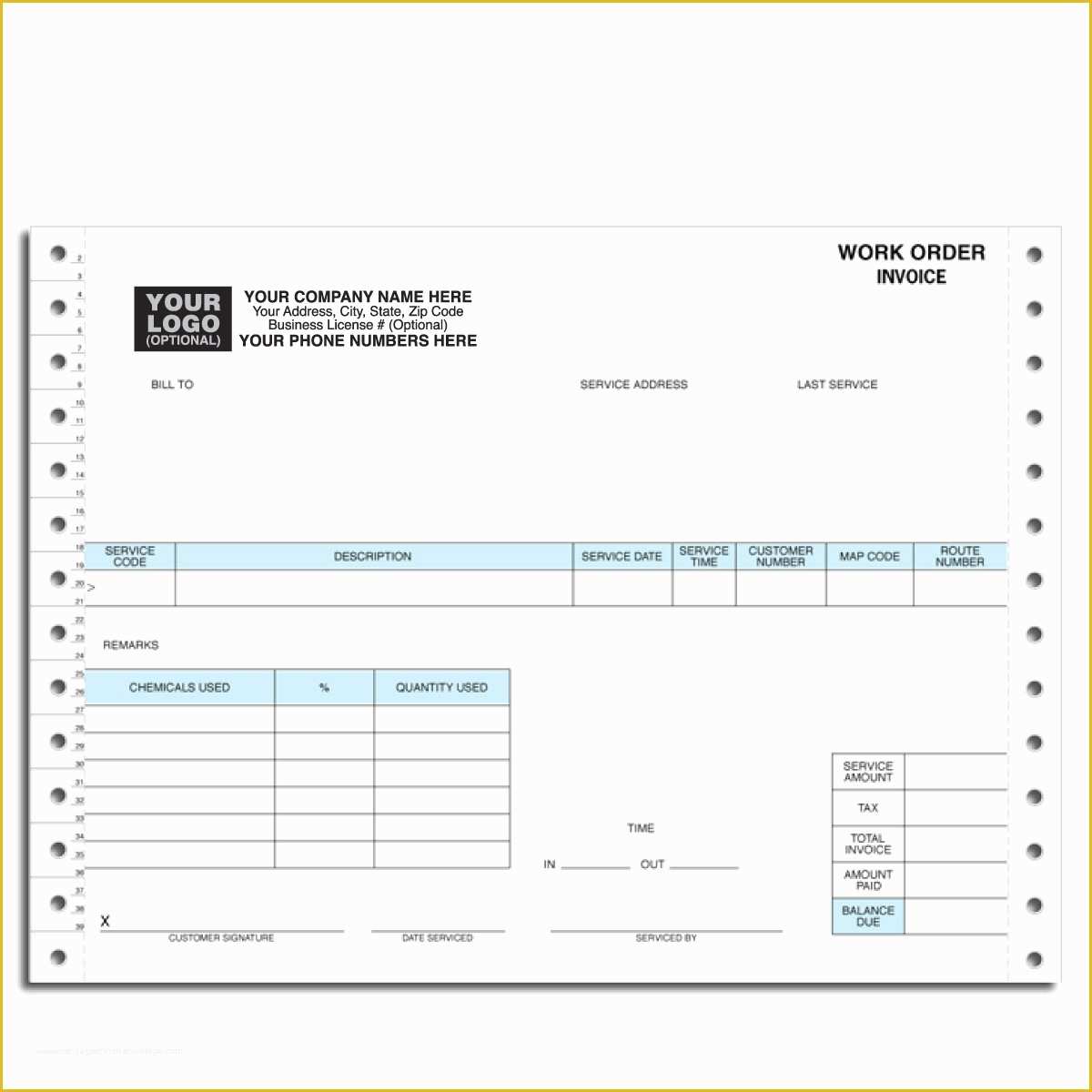Free Work order Invoice Template Of Invoice order form Invoice Template Ideas