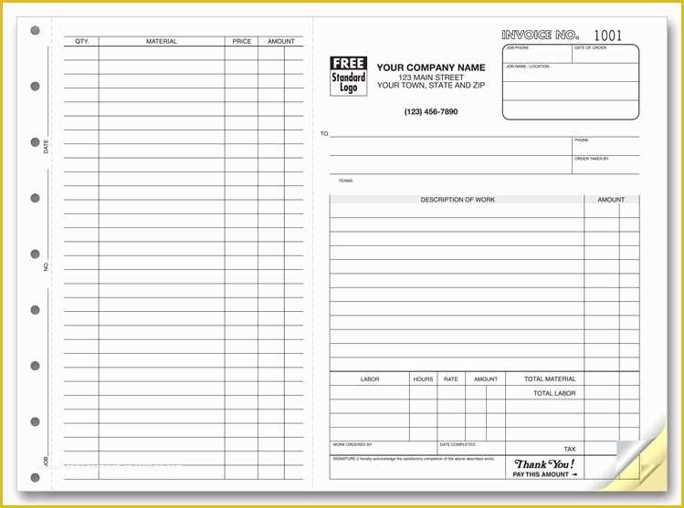 Free Work order Invoice Template Of Printable Work order forms