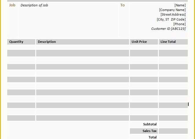 Free Work order Invoice Template Of Work order Invoice Template