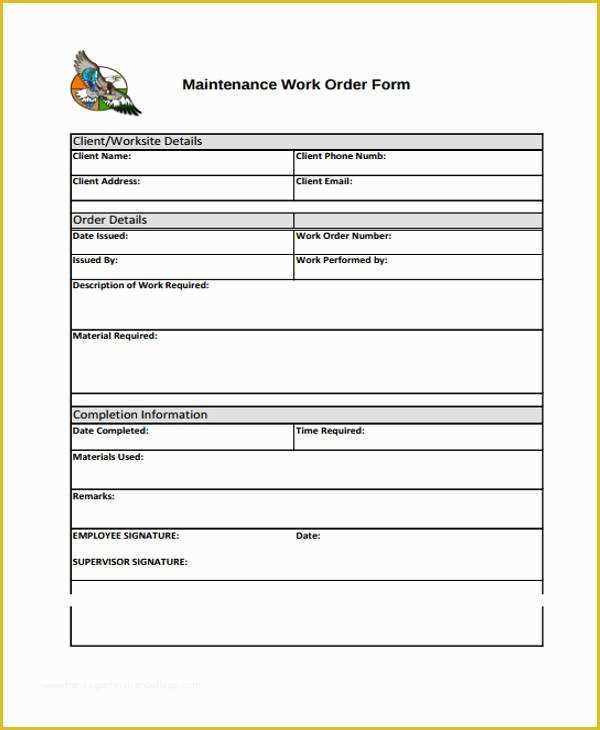 Free Work order Template Word Of 10 Work order Templates Pdf Apple Pages