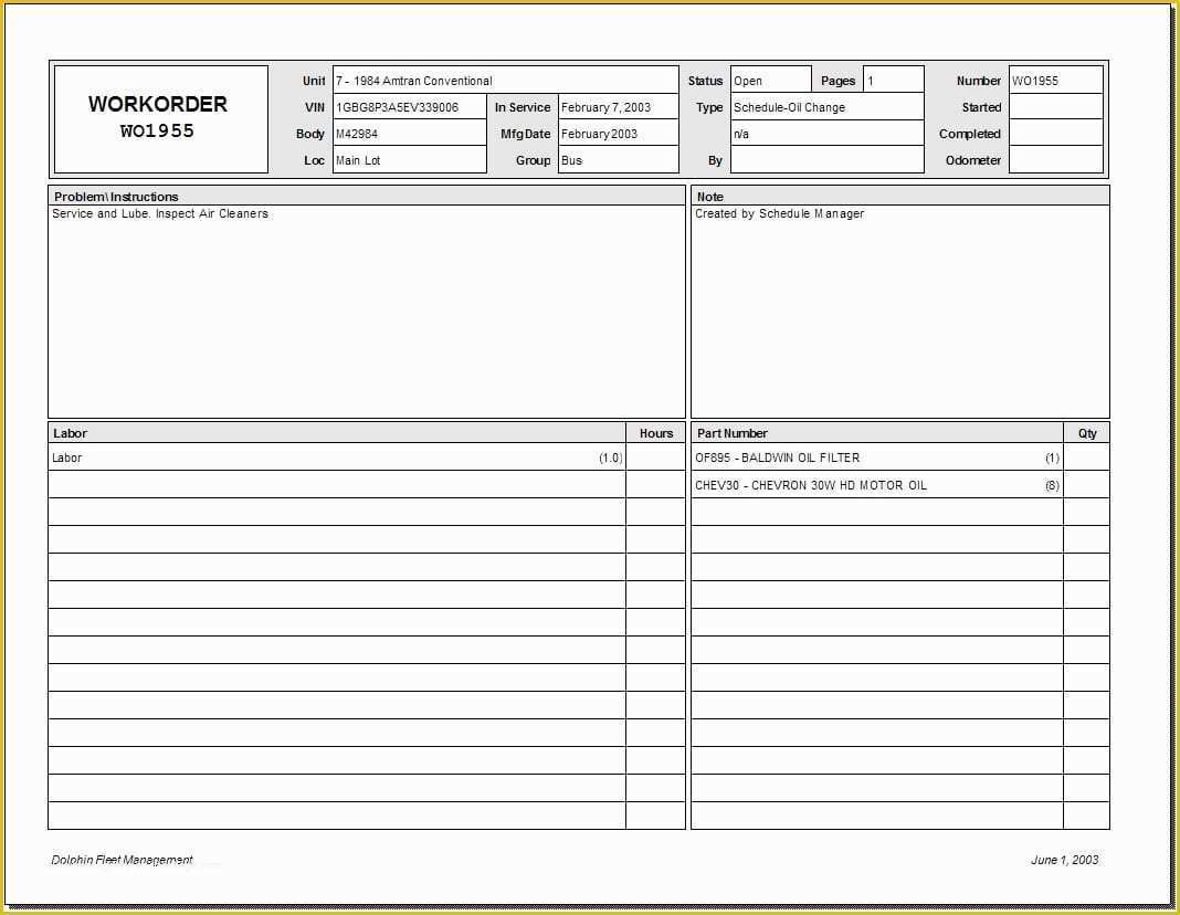 Free Work order Template Word Of 5 Work order Templates formats Examples In Word Excel
