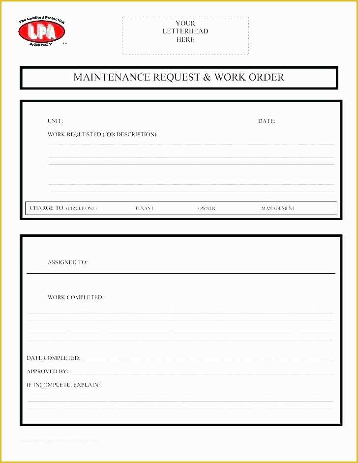 Free Work order Template Word Of Job Work order Template