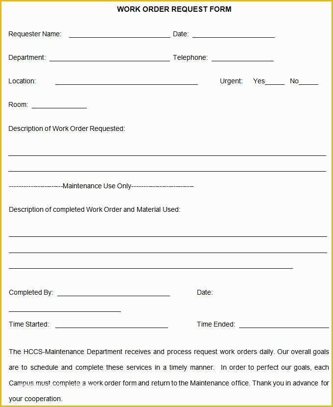 Free Work order Template Word Of Work order Template – 20 Free Word Excel Pdf Document