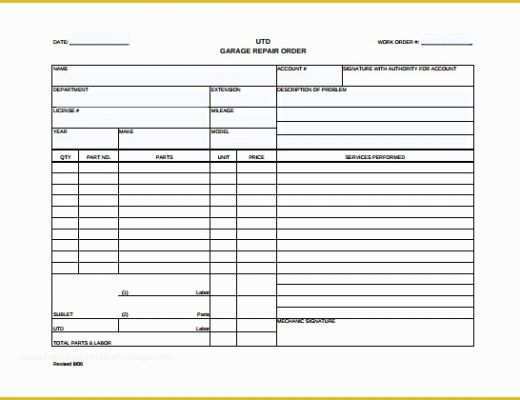 Free Work order Template Word Of Work order Template 23 Free Word Excel Pdf Document