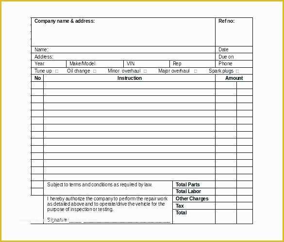 Free Work order Template Word Of Work Request Template Excel Work order format Invoice