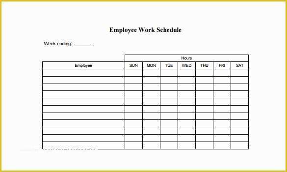 Free Work Schedule Maker Template Of Schedule Maker Template ...