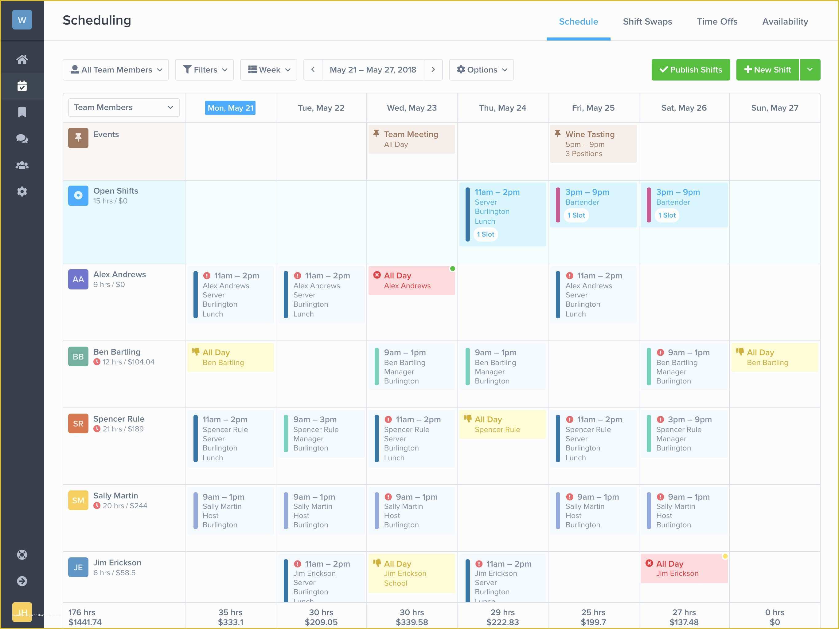 Free Work Schedule Maker Template Of Free Work Schedule Maker Zoomshift