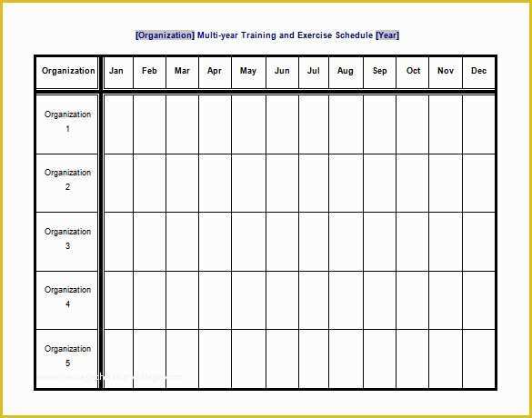 Free Workout Schedule Template Of Exercise Schedule Template – 7 Free Word Excel Pdf