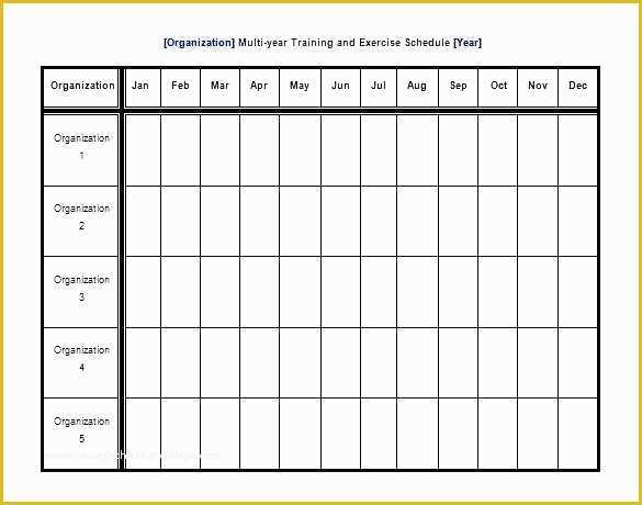 Free Workout Schedule Template Of Fitness Training Schedule Template Blank Workout Schedule