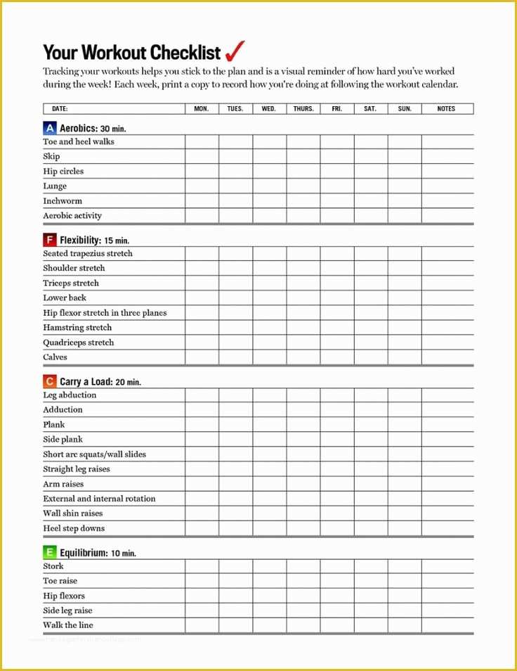 Free Workout Schedule Template Of Printable Workout Calendar Kiddo Shelter