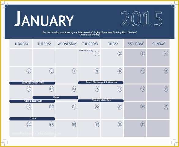 Free Workout Schedule Template Of Training Calendar Template – 25 Free Word Pdf Psd