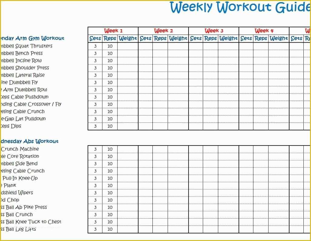 Free Workout Schedule Template Of Workout Calendar Template