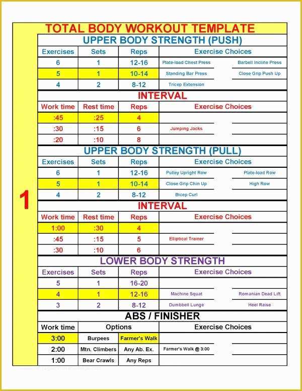 Free Workout Templates for Personal Trainers Of 4 Practical Templates to Simplify Workout Design