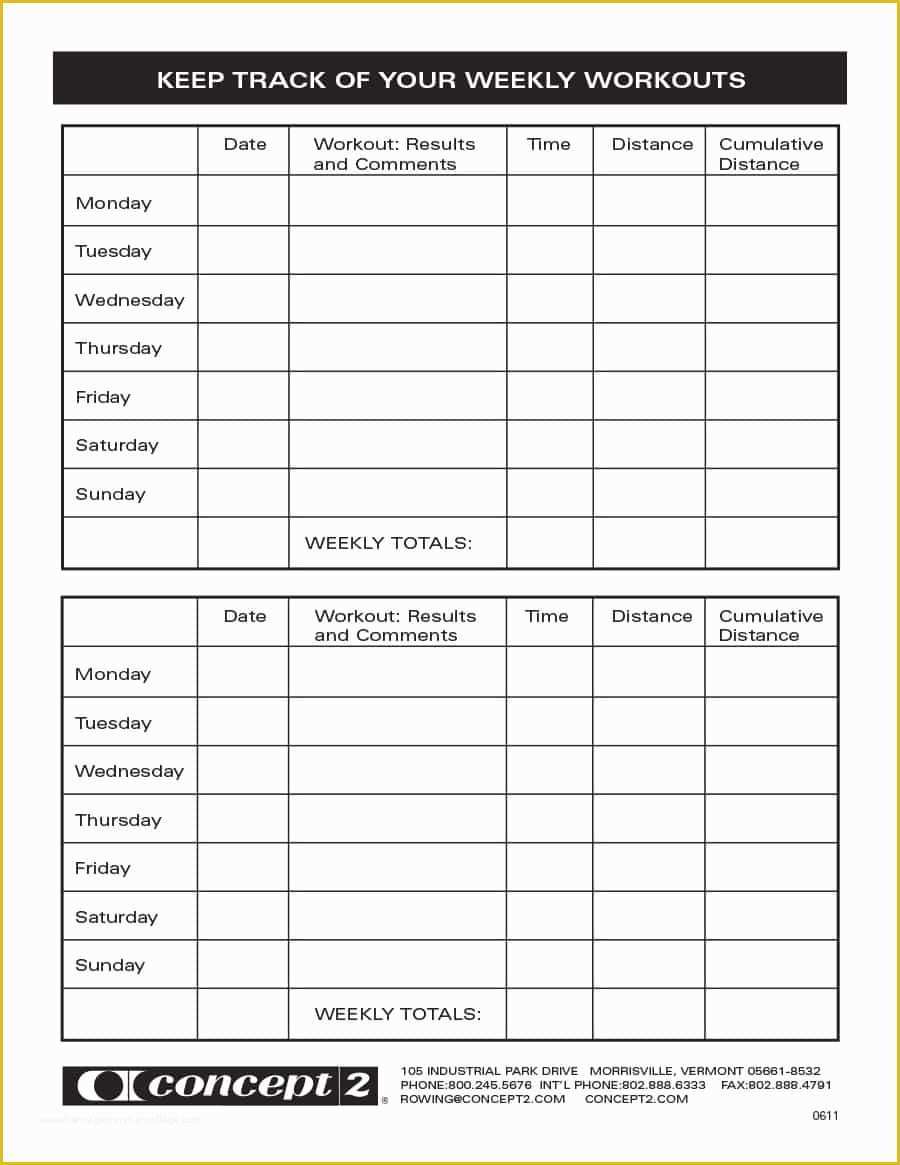 Free Workout Templates for Personal Trainers Of 40 Effective Workout Log & Calendar Templates Template Lab