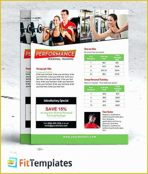 Free Workout Templates for Personal Trainers Of Personal Trainer Flyer Ideas Fitness Flyer Template Free