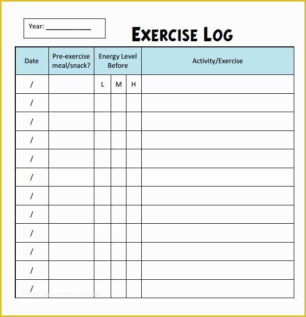 Free Workout Templates for Personal Trainers Of Sample Workout Log Template 8 Download In Word Pdf Psd