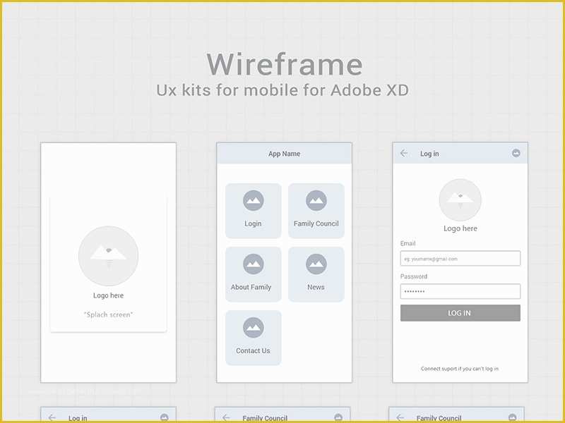 Free Xd Templates Of Adobe Xd Wireframe Kit & Templates