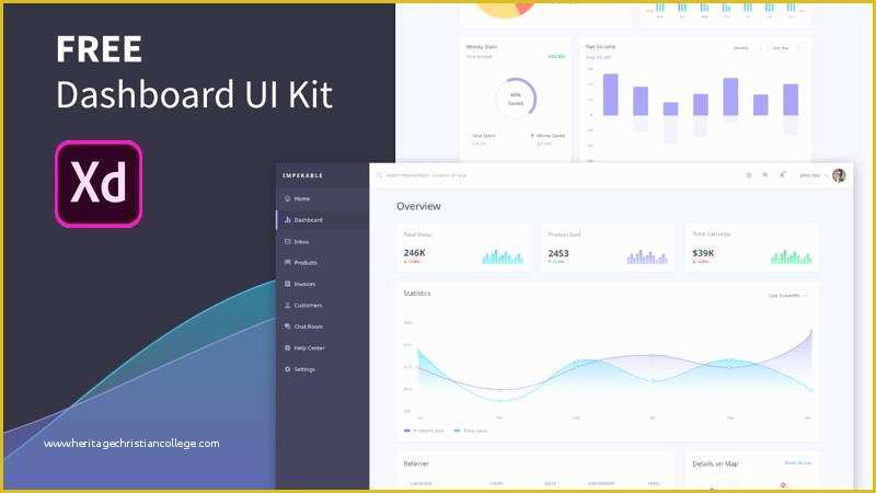 Free Xd Templates Of Free Dashboard Template Xd · Pinspiry