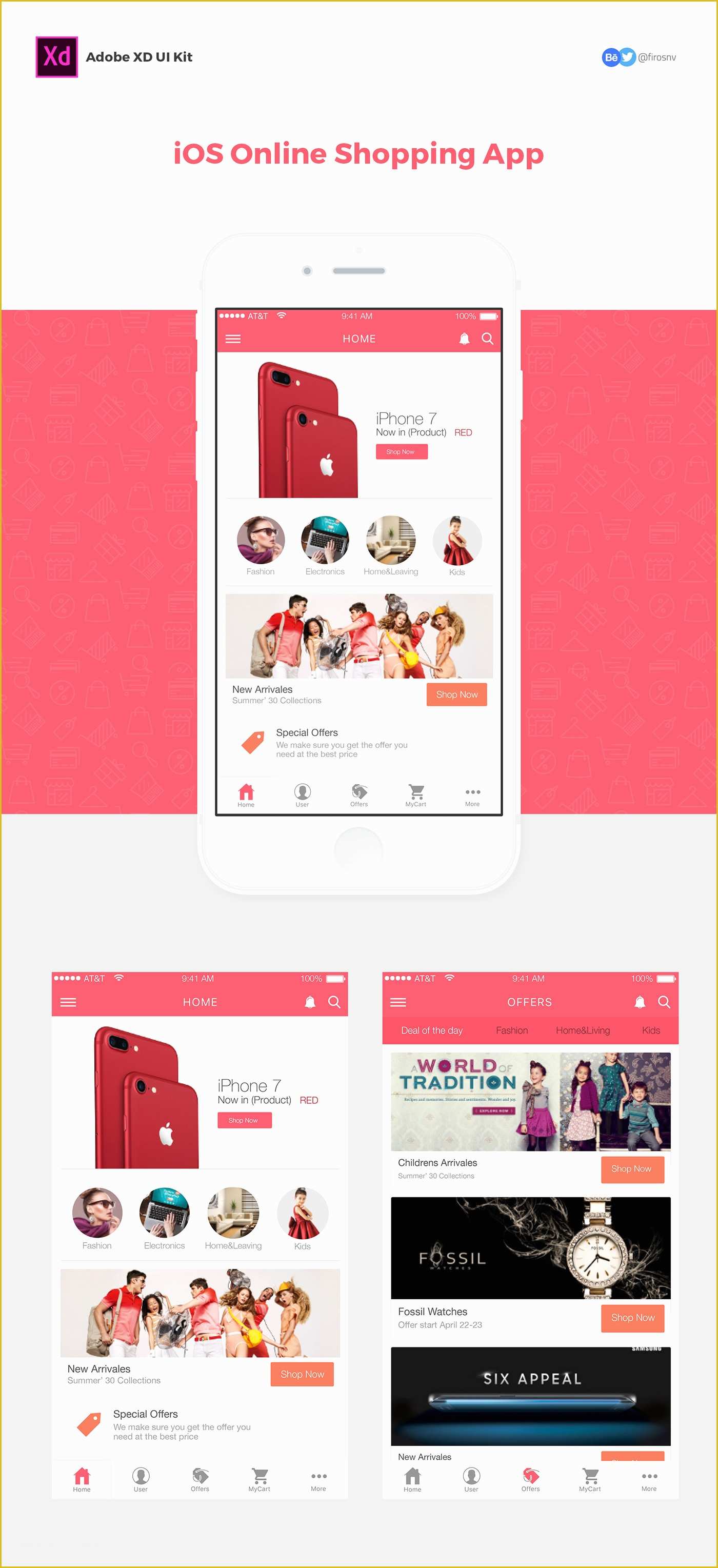 Free Xd Templates Of Line Shopping Free Ui Kit Adobe Xd Template On Behance