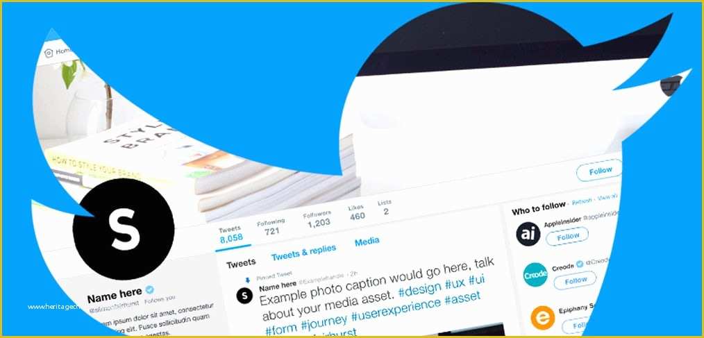 Free Xd Templates Of Twitter Profile Web Template for Adobe Xd Xdguru