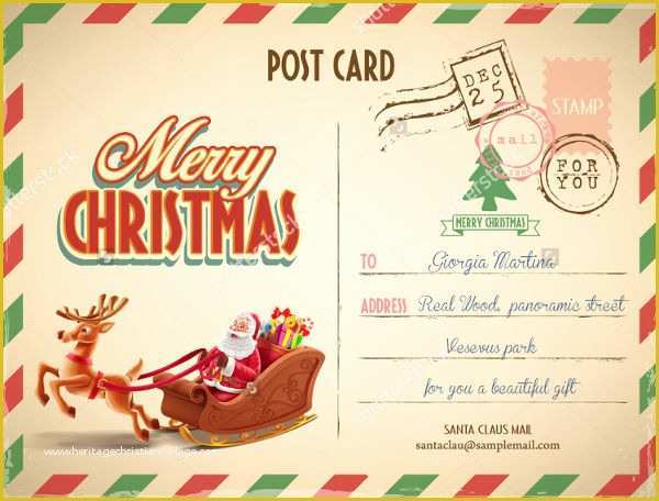 Free Xmas Postcards Templates Of 15 Printable Postcard Templates Free Psd Ai Vector