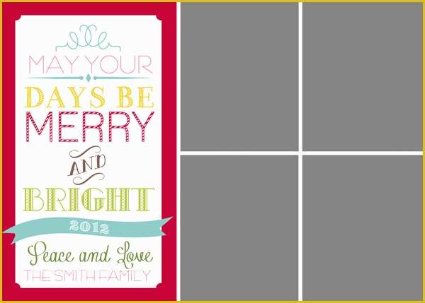 Free Xmas Postcards Templates Of Free Christmas Card Templates