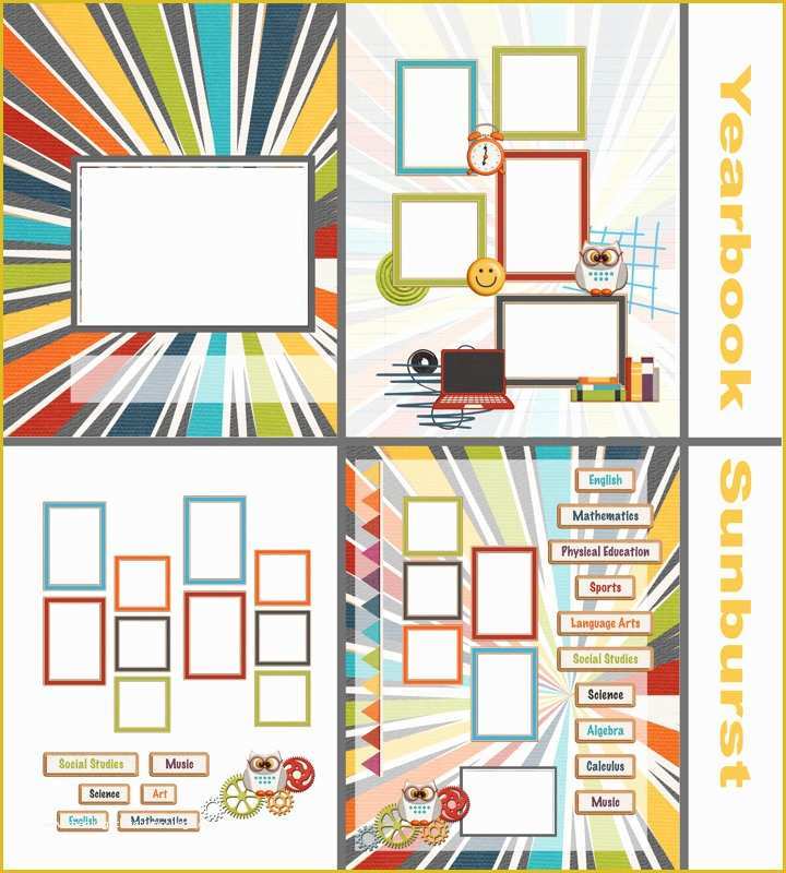 Free Yearbook Templates Of Book Template Yearbook Sunburst Quick Album