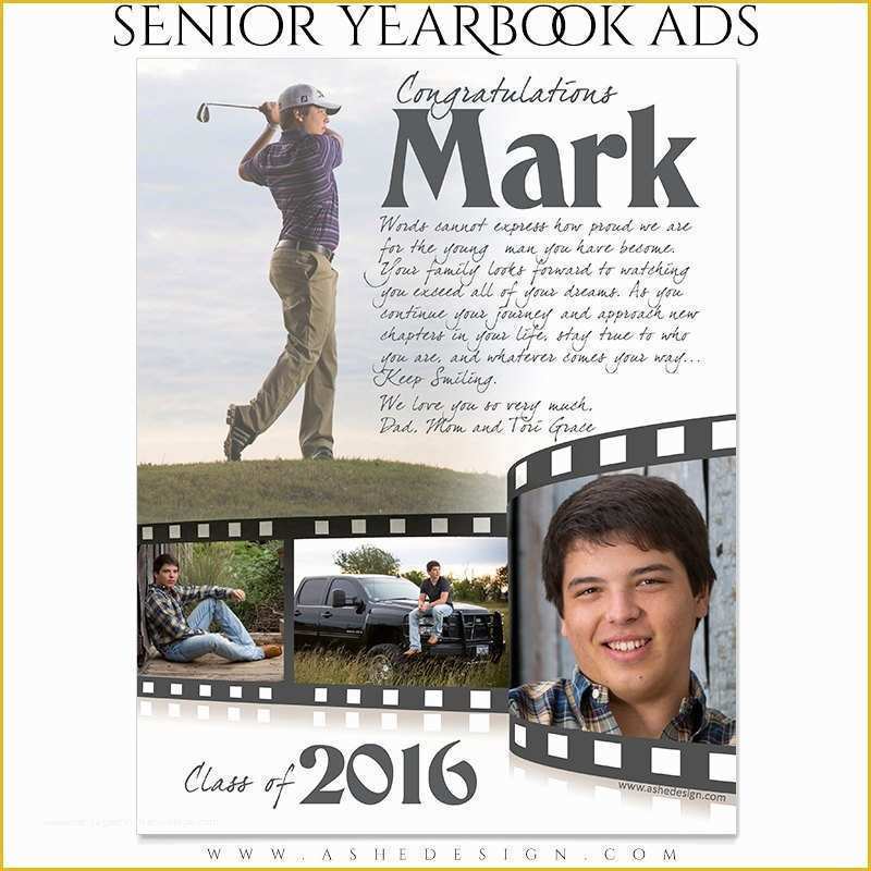 Free Yearbook Templates Of Senior Yearbook Ads Shop Templates Film Strip High