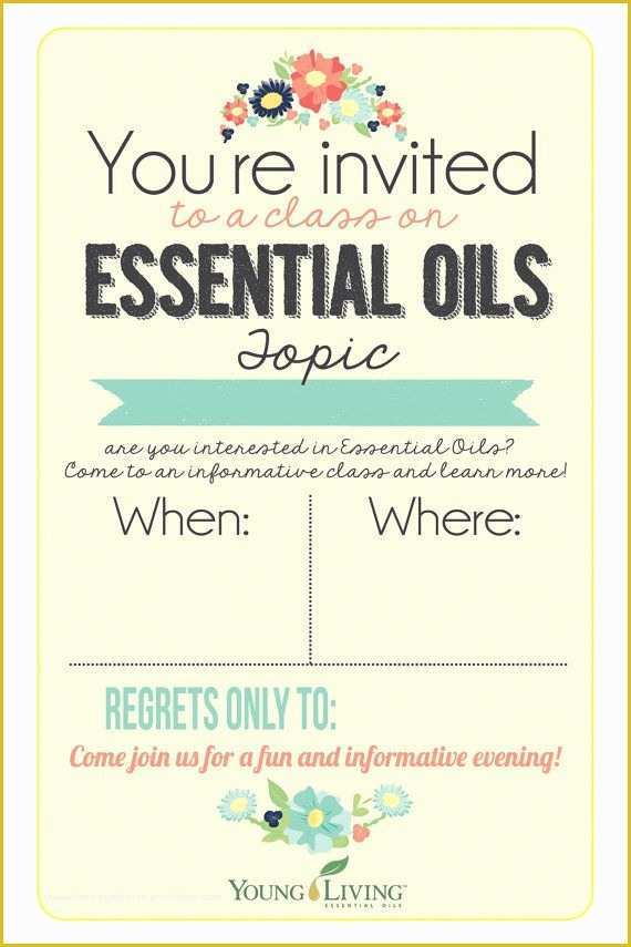 Free Young Living Business Card Templates Of 4x6 Young Living Class Invitation Instant Download