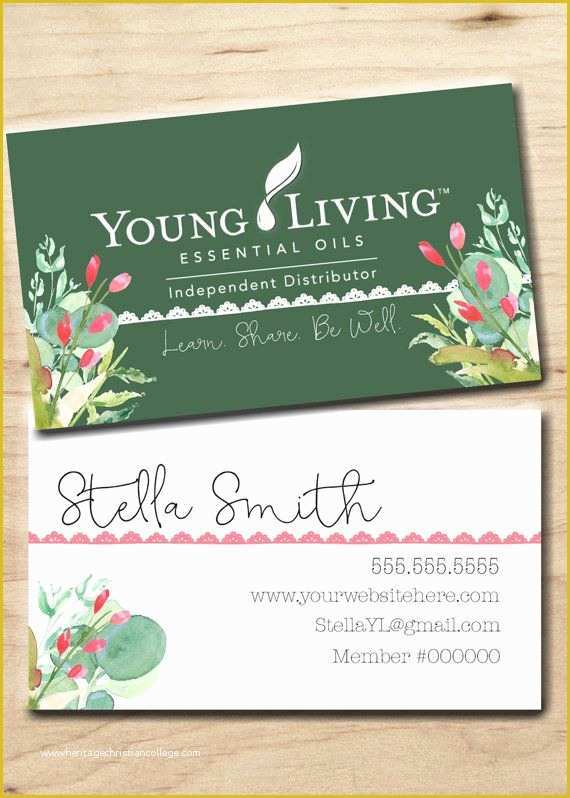 Free Young Living Business Card Templates Of Best 25 Young Living Business Cards Ideas On Pinterest
